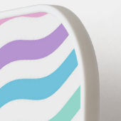 波線モダン | Pastel Waves Monogram ピックルボールラケット (左詳細)