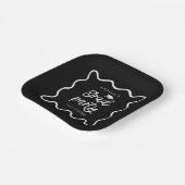 波線予測できな黒グラッドパーティー ペーパープレート (傾斜あり)