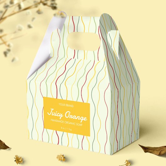 波線切りカラフル妻ボックス石鹸ブランド包装 フェイバーボックス