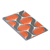 波線：ジオメトリックヴィンテージパターン。 ノートブック (右側)