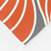 波線：ジオメトリックヴィンテージパターン。 フリースブランケット (角)