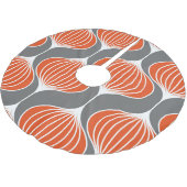 波線:ジオメトリックヴィンテージパターン。 ブラッシュドポリエステルツリースカート (アングル)