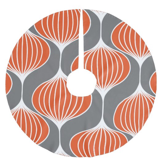 波線:ジオメトリックヴィンテージパターン。 ブラッシュドポリエステルツリースカート (正面)