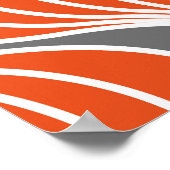 波線：ジオメトリックヴィンテージパターン。 ポスター (角)