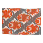 波線：ジオメトリックヴィンテージパターン。 枕カバー (裏面)