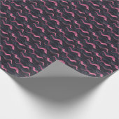 波線（濃い背景）ミニマリストパターン ラッピングペーパー (角)