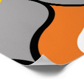 波線、継ぎ目のない幾何学的パターン。 ポスター (角)