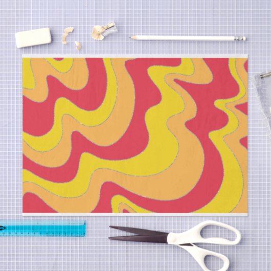 波線 薄葉紙 (クラフト)