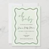 波縁どの赤ちゃん 招待状 (正面)