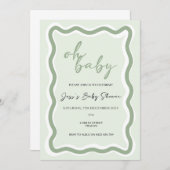 波縁どの赤ちゃん 招待状 (正面/裏面)