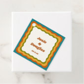 波縁ど状レトロ70sヴィンテージの結婚美的 フェイバータグ (インサイチュ)