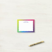 波縁カラフルなトレンディなレトロ ポストイット (デスク上)