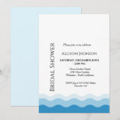 波航海のブライダルシャワー 招待状 (正面/裏面)
