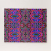 波色の青と虹の赤のパタトリップ（幻覚体験）のようなーン ジグソーパズル (横)