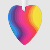 波色-アクリルのハートのオーナメント オーナメント (正面)
