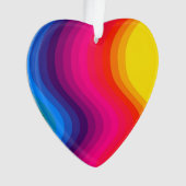 波色-アクリルのハートのオーナメント オーナメント (正面)