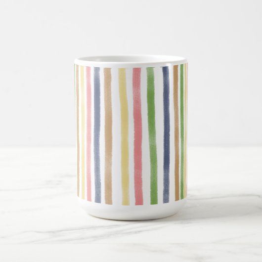 波芸術品を気取った絵を描線のオリジナルカラフルパターン コーヒーマグカップ (中央)