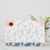 波赤ルビー 便箋 (スタンド正面)