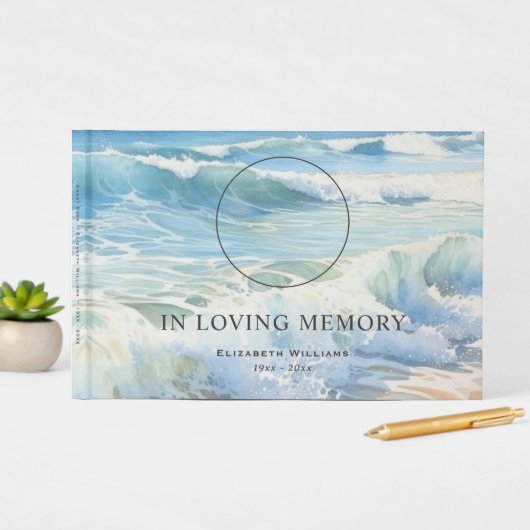 波転が写真葬儀記念碑 ゲストブック (インサイチュディスプレイ)