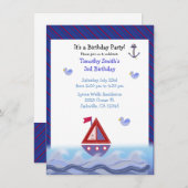 波遠くにに乗る 招待状 (正面/裏面)