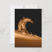 波金ゴールドブラウンモダン抽象芸術企業の誕生日 招待状 (裏面)