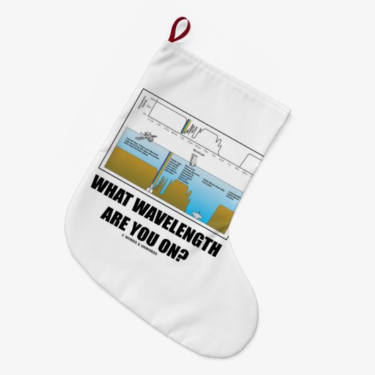 波長は?心理ユーモア ラージクリスマスストッキング (正面 (吊り時))