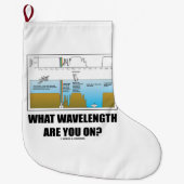 波長は?心理ユーモア ラージクリスマスストッキング (正面)