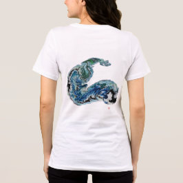 波間の龍 – 抽象的な海洋エネルギー トライブレンドＴシャツ