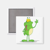 波間抜けフレンドリーるカエル マグネット (正面/裏面)