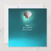 波飛んでいる上のカモメビーチ結婚式 案内状 (裏面)