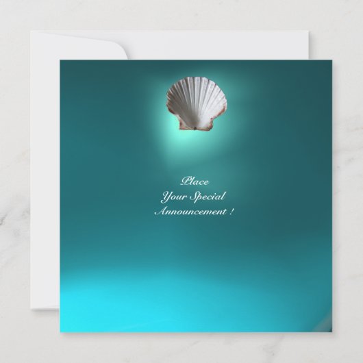 波飛んでいる上のカモメビーチ結婚式 案内状 (裏面)