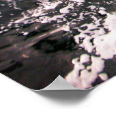 波飛んでいる上のカモメ ポスター (角)