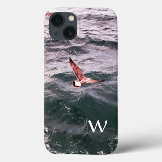 波飛んでいる上のカモメ Case-Mate iPhoneケース (裏面)