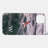 波飛んでいる上のカモメ Case-Mate iPhoneケース (裏面 (横))