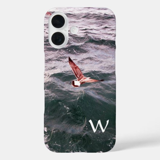 波飛んでいる上のカモメ Case-Mate iPhoneケース (裏面)