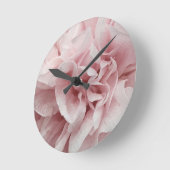 波飾ロマンチックな微妙なピンクのファッションバラ ラウンド壁時計 (傾斜)
