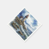 波魅力的のある灯台 スタンダードカクテルナプキン (角)