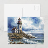 波魅力的のある灯台 ポストカード (正面/裏面)