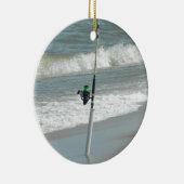 波魚釣り セラミックオーナメント (右)