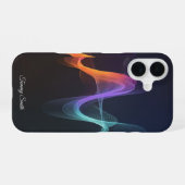 波鮮やか抽象芸術デジタルアート iPhone 16ケース (裏面横)