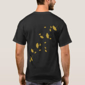 波龍合気兵法漢字銀黒 Tシャツ (裏面)