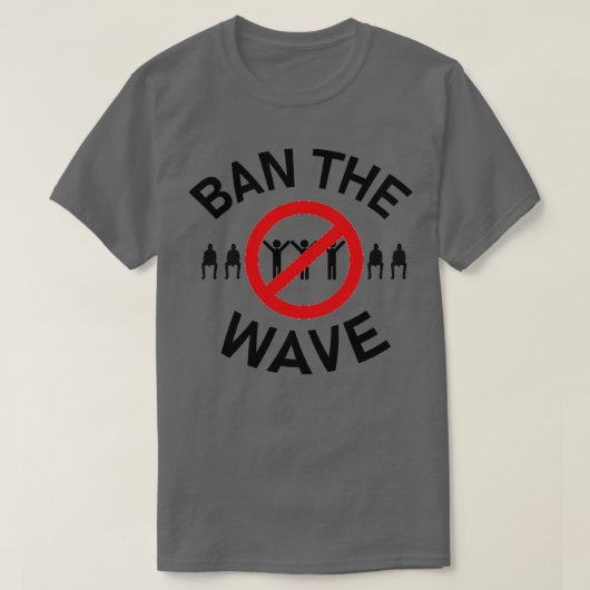 波1を禁止する Tシャツ (デザイン正面)