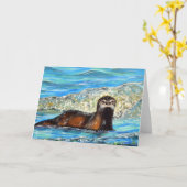 波2の中の絵画水 カード (黄色い花)