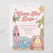 波4日グルービーレトロ4th誕生日パーティー 招待状 (正面)