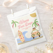 波4日サーフピンク4th誕生日パーティー フェイバーバッグ (クリップ留めされた状態)