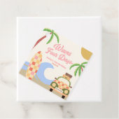 波4日サーフボードピンク4th誕生日パーティー フェイバータグ (インサイチュ)