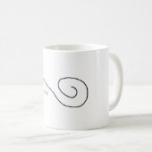 "波"にコーヒー・マグ乗って下さい コーヒーマグカップ (正面右)