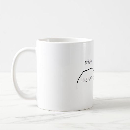 "波"にコーヒー・マグ乗って下さい コーヒーマグカップ (左)