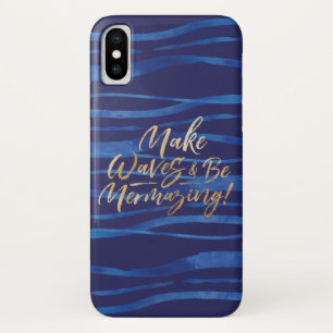 波 の海軍及び金ゴールドを感動的な引用文作って下さい iPhone X ケース