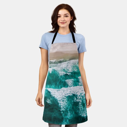 波 エプロン (着用した状態)